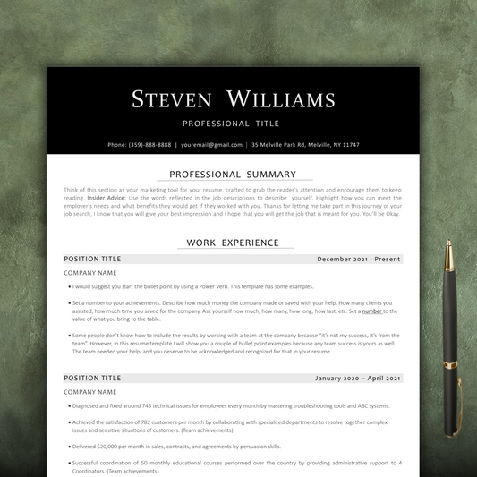 Dark Elegant - Resume